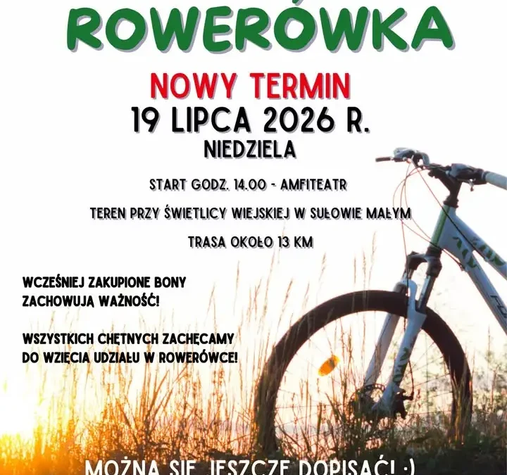 Rodzinna Rowerówka w Bojanowie przeniesiona na 19 lipca