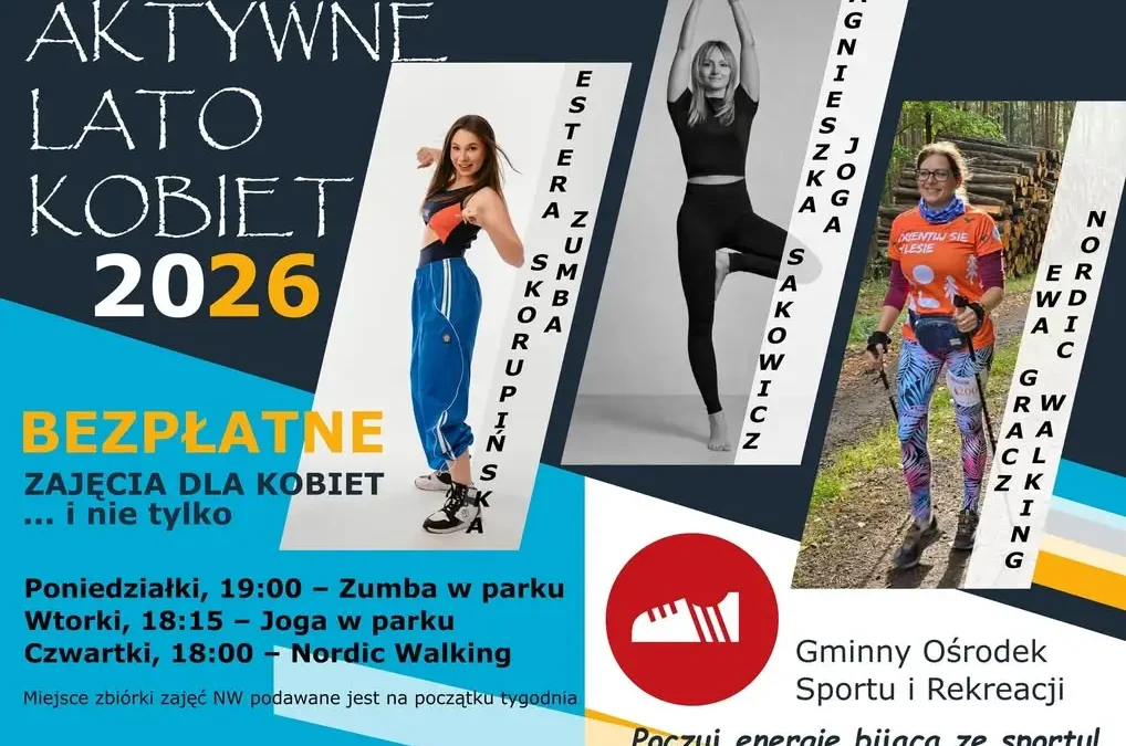 Darmowe letnie zajęcia sportowe dla Pań w Gminie Włoszakowice