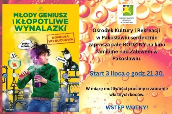Kino plenerowe nad zalewem w Pakosławiu już jutro!