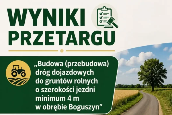 Przetarg na budowę dróg w Boguszynie rozstrzygnięty – gmina wybrała wykonawcę