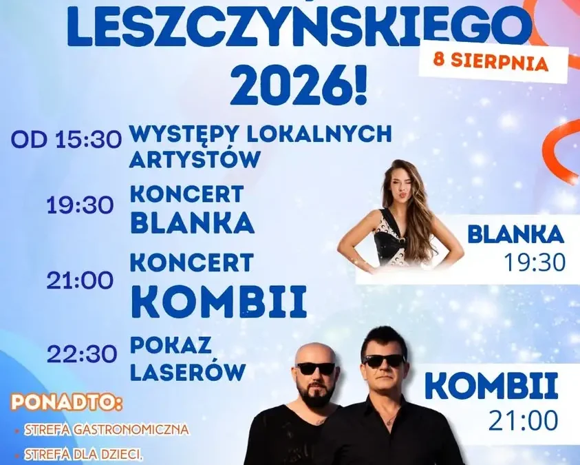 Dzień Powiatu Leszczyńskiego 2026: Blanka i Kombi w Święciechowie