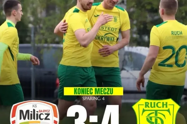Czwarty sparing zakończony zwycięstwem – TS Ruch wygrywa z KS Barycz Milicz