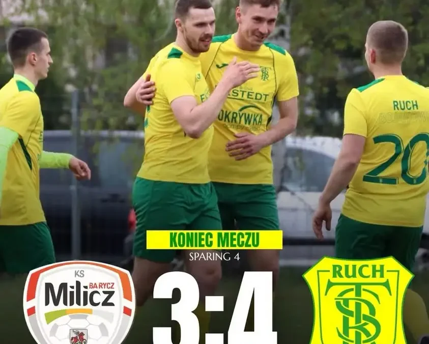 Czwarty sparing zakończony zwycięstwem – TS Ruch wygrywa z KS Barycz Milicz