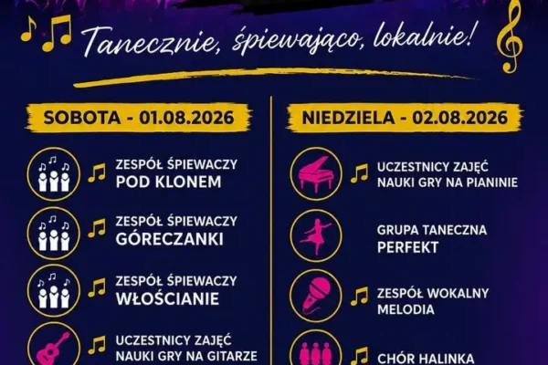 Dwa dni muzyki i tańca – lokalni artyści na scenie w Miejskiej Górce