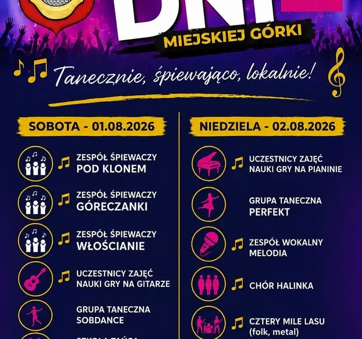 Dwa dni muzyki i tańca – lokalni artyści na scenie w Miejskiej Górce
