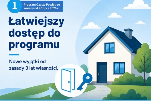 Program „Czyste Powietrze” z ułatwieniami od 20 lipca 2026