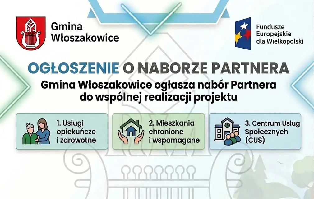 Gmina Włoszakowice szuka partnera do projektu usług społecznych i zdrowotnych