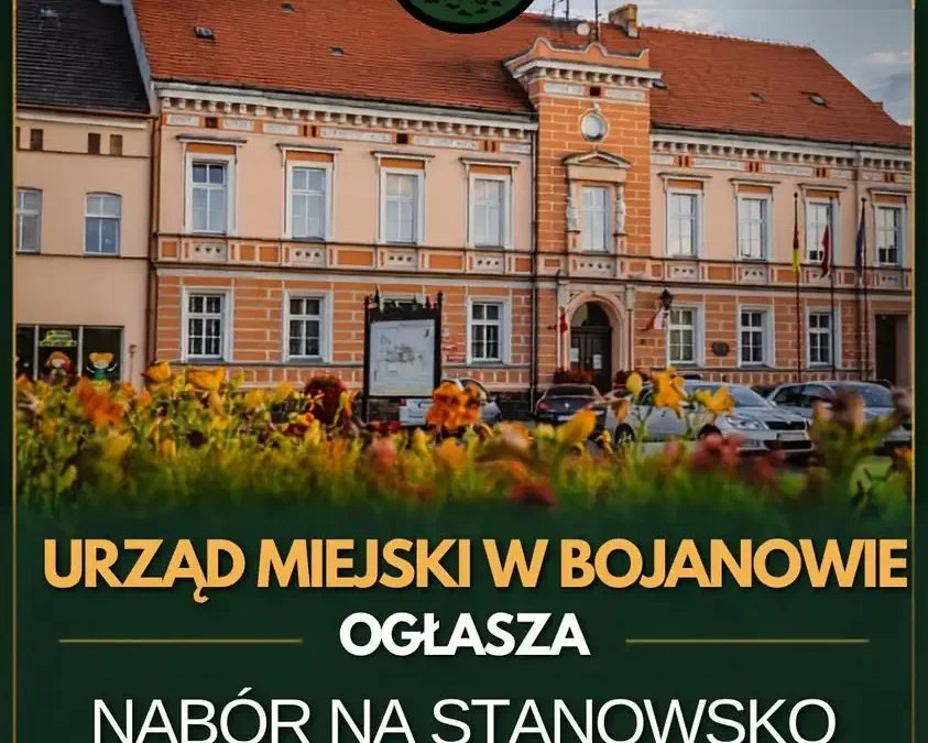 Urząd Miejski w Bojanowie poszukuje pracownika do spraw księgowości budżetowej