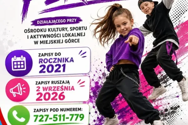 Nabór do zespołu tanecznego „Perfekt” w Miejskiej Górce – zapisy od 2 września