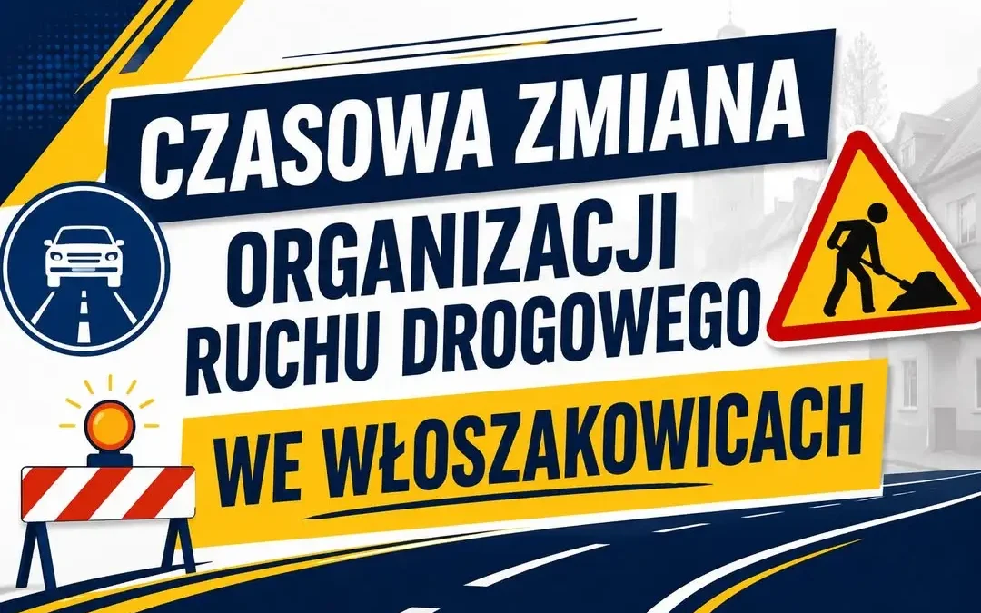 Czasowe zmiany organizacji ruchu we Włoszakowicach: utrudnienia na ul. Jana Otto i Leszczyńskiej