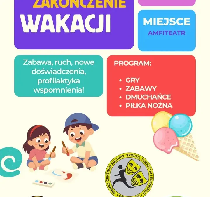 Zakończenie wakacji w Bojanowie: wspólna zabawa dla dzieci już jutro