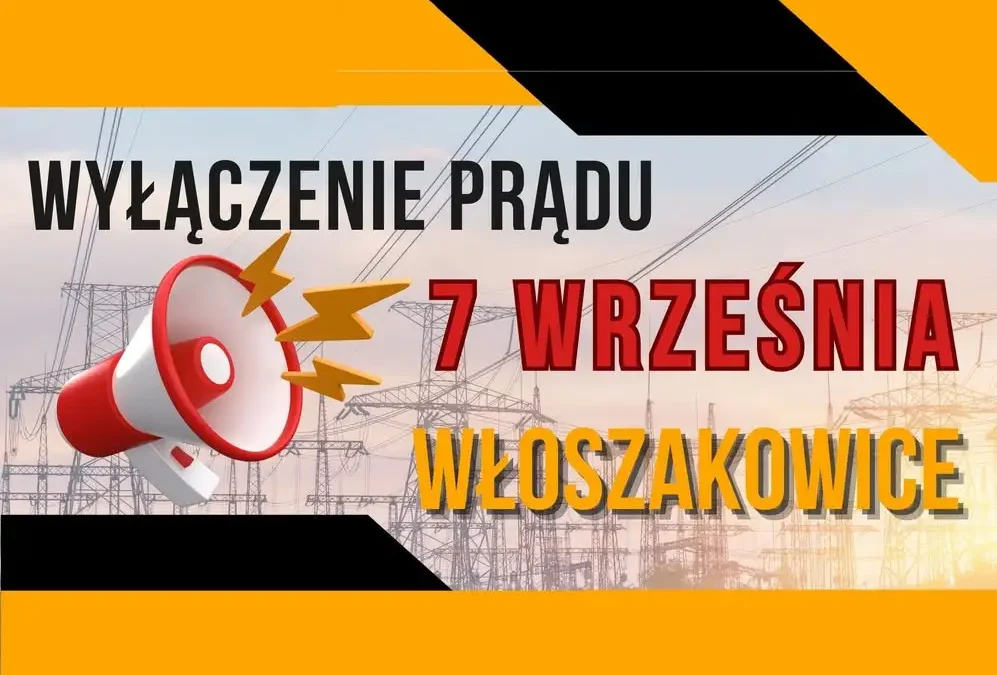 Planowane wyłączenie prądu we Włoszakowicach 7 września – ulica Zielona bez zasilania