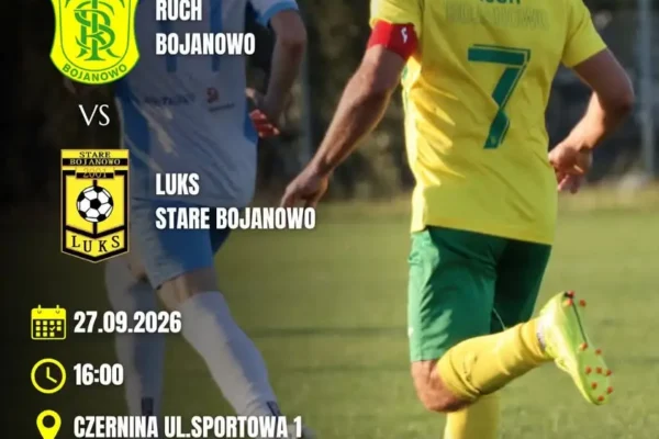 TS Ruch zaprasza na 8. kolejkę Klasy Okręgowej – mecz z LUKS Stare Bojanowo