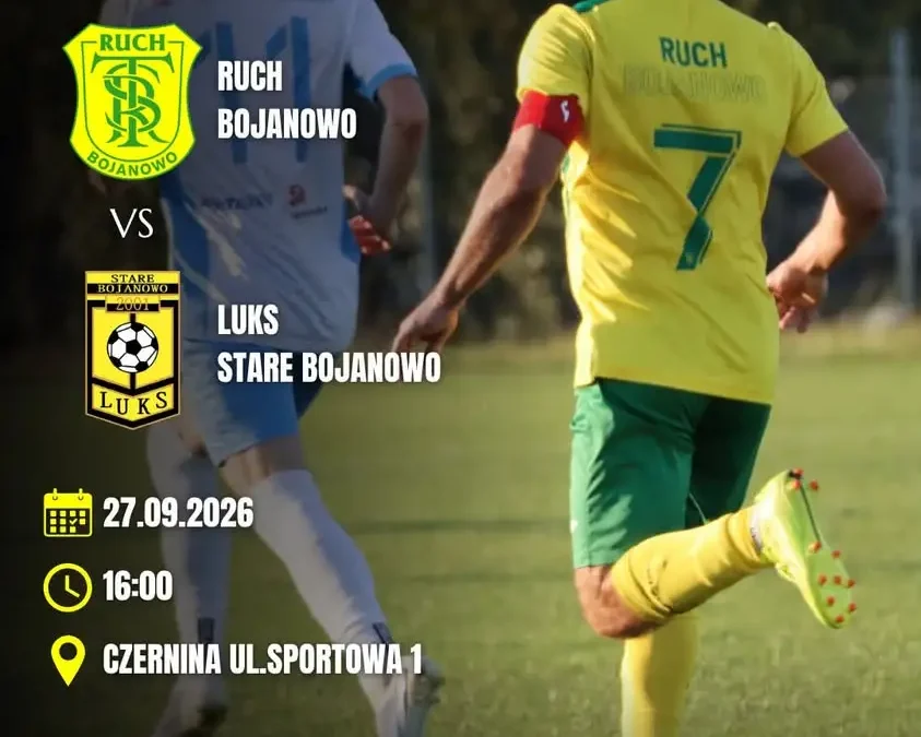 TS Ruch zaprasza na 8. kolejkę Klasy Okręgowej – mecz z LUKS Stare Bojanowo