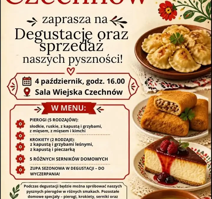 KGW z Czechnowa zaprasza na degustację pierogów, krokietów i serników
