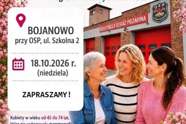 Bezpłatna mammografia w Bojanowie – 18 października 2026