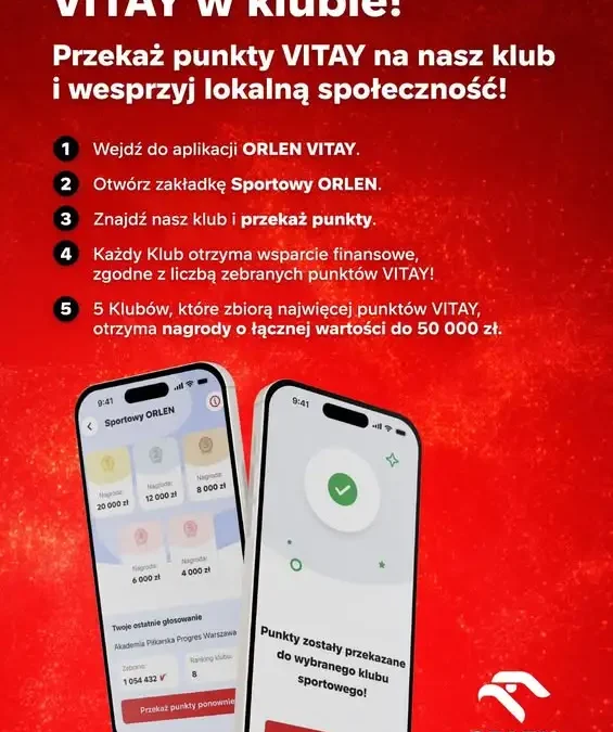 MUKS Szok Bojanowo w Programie Sportowy ORLEN – przekaż punkty VITAY i wesprzyj lokalny sport