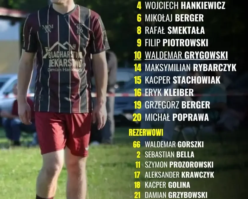 Skład na mecz 9. kolejki Klasy Okręgowej – TS Ruch Zdzieszowice rozpoczyna o 16:00