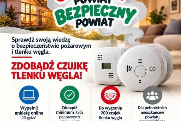 Konkurs „Czadowy Powiat – Bezpieczny Powiat”. Do wygrania 200 czujek tlenku węgla