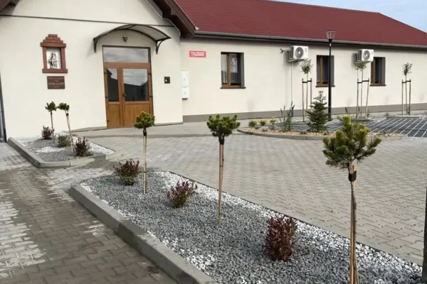 Nowe nasadzenia wokół sali wiejskiej w Zbarzewie