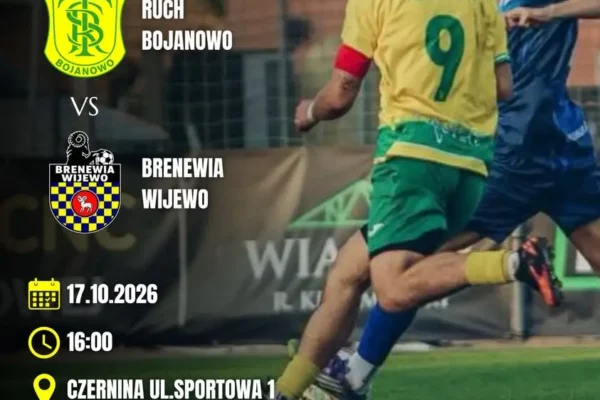 TS Ruch Bojanowo wraca do Czerniny. 11. kolejka Klasy Okręgowej już w sobotę