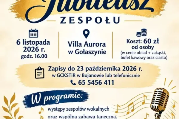 Jubileusz zespołu Bojanovia – zapisy trwają do 23 października