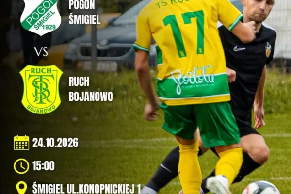 TS Ruch Bojanowo zagra w Śmiglu. 12. kolejka klasy okręgowej