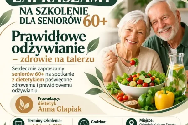 Szkolenie dla seniorów o zdrowym odżywianiu w Miejskiej Górce